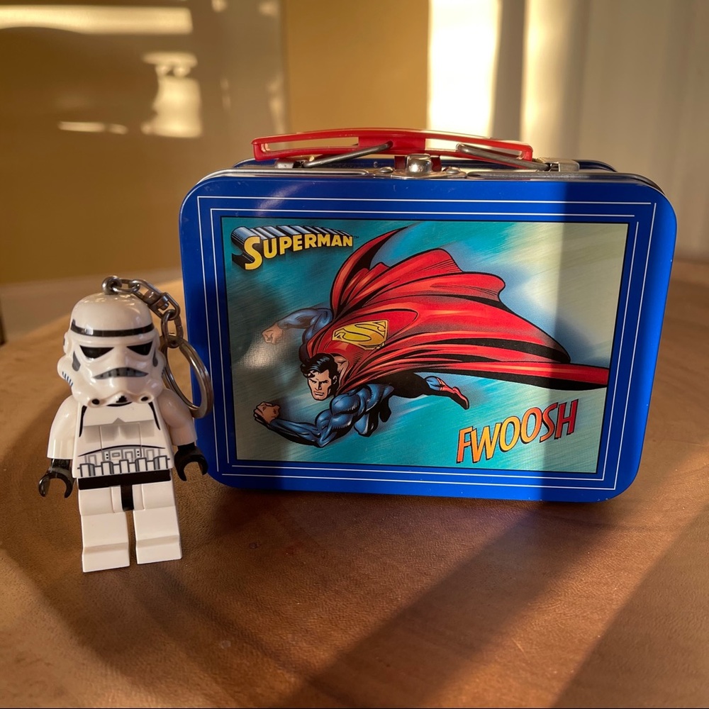 Vintage Superman Case and Stormtrooper Keychain